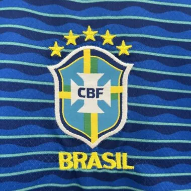2024 Brazil away blue kid kit