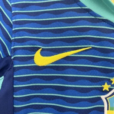 2024 Brazil away blue kid kit