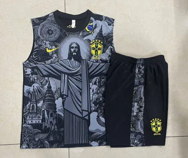 24-25 Brazil Black jesus Vest suit