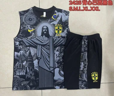 24-25 Brazil Black jesus Vest suit