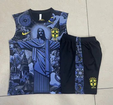 24-25 Brazil Blue Jesus Vest Suit