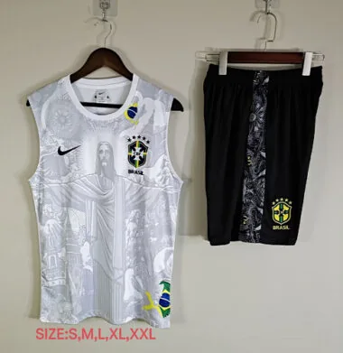 25-26 Brazil white vest suit