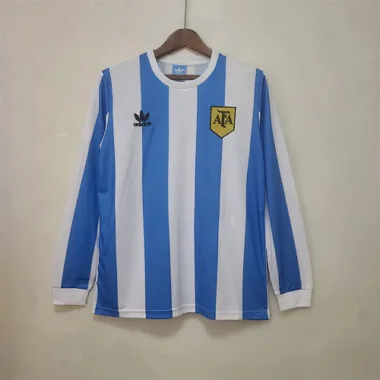 1978 Argentinië thuisshirt met lange mouwen