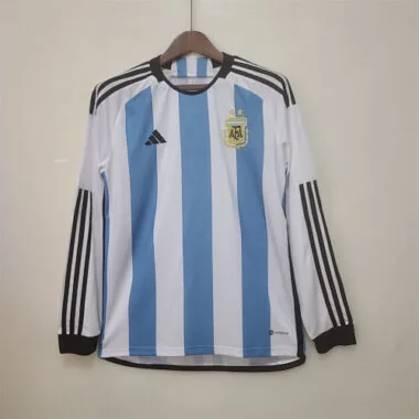 2022 Argentinië thuisshirt met lange mouwen