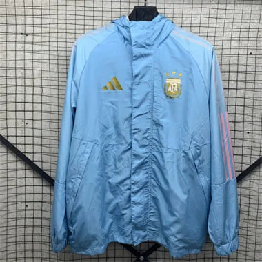 Blauwe windjack uit Argentinië