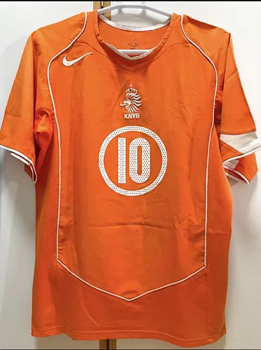 2004 Netherlands home retro soccer jersey