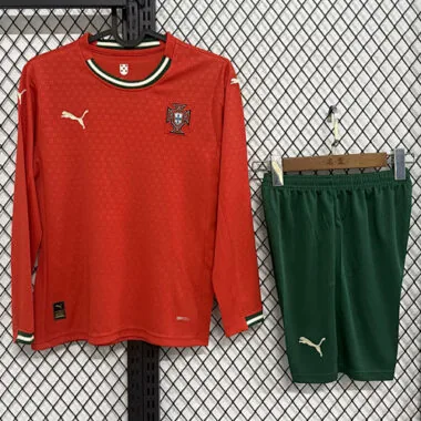 25-26 Portugal home long sleeve kid kit