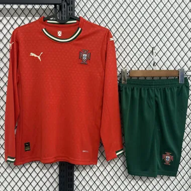 25-26 Portugal home long sleeve kid kit