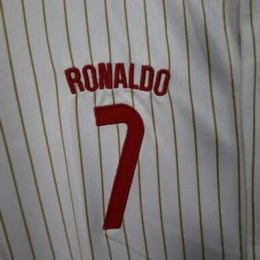 25-26 Portugal white baseball jersey