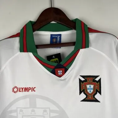 Camisa retro branca de visitante de Portugal de 96-97