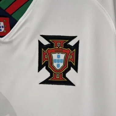 Camisa retro branca de visitante de Portugal de 96-97