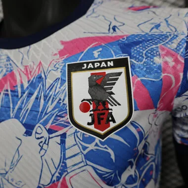 Camisola do Japão, versão jogador, da série Dragon Ball, tamanhos 24-25