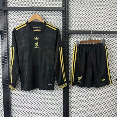 25-26 Mexico black and gold special long sleeve kid kit