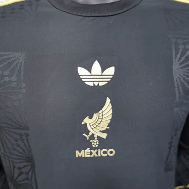 25-26 Mexico black champion player version long sleeve jersey