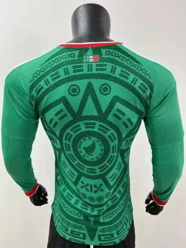 Camisa de jogo do México para casa, de manga comprida, versão jogador, 25-26