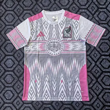 Camisa de edição especial «México 2025» em cinzento-claro e branco