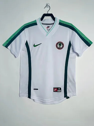 Camisa retro branca da seleção da Nigéria de 1998 (jogo fora de casa)