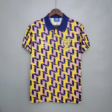 Camisa de futebol da seleção da Escócia para jogos fora de casa, época 1988/89