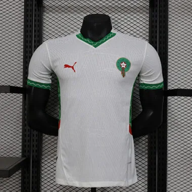 2025 Morocco away white player version jersey
