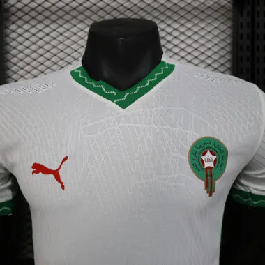 Maillot blanc de l'équipe du Maroc (à l'extérieur) 2025, version joueur