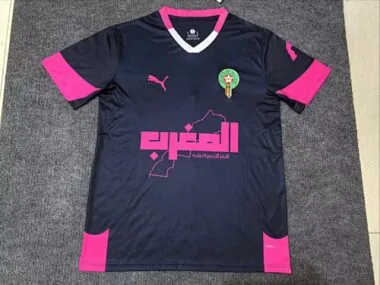 25-26 Morocco special version blue pink soccer jersey size S-2XL