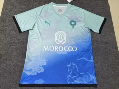 25-26 Morocco special version blue soccer jersey size S-2XL