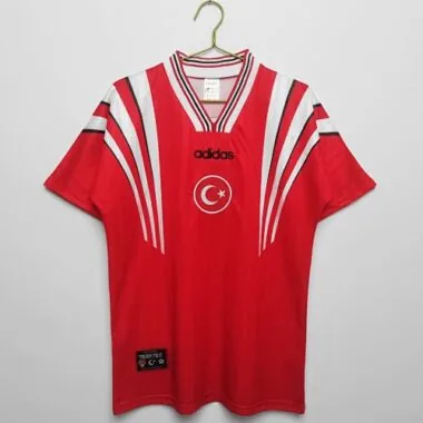 Maglia da casa rossa retrò della Turchia del 1990