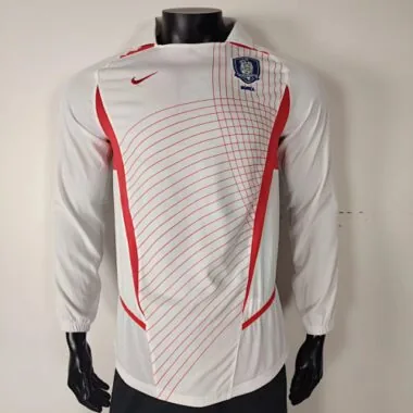 Retro 2002 Korea away white long sleeves soccer jersey