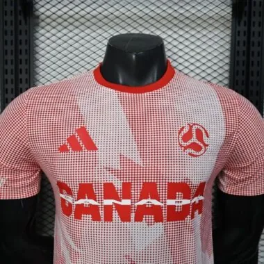 Canada 2026 World Cup Pink and White Player Version soccer Jersey