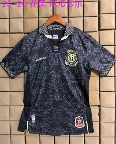 Ecuador 2026 Centenario black soccer jersey size S-2XL