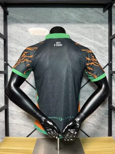 Costa de Marfil 2025/06: Camiseta negra, versión especial para jugadores (tallas S-2XL)
