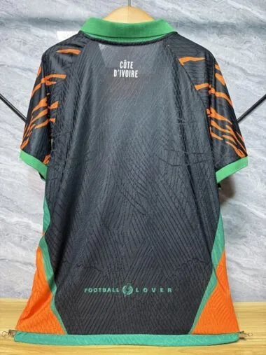 Costa de Marfil 2025/06: Camiseta negra, versión especial para jugadores (tallas S-2XL)