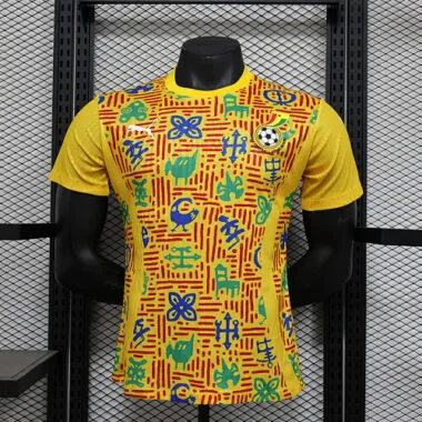 2025 Ghana yellow pre-match player version jersey