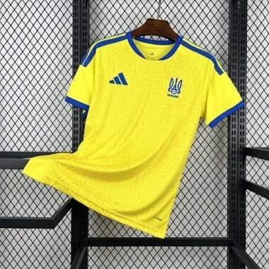 Camisa de futebol da Ucrânia 2026 (jogo em casa), tamanhos S-4XL