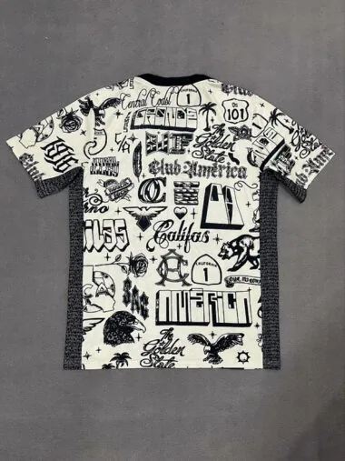 Camiseta de entrenamiento de la selección de Estados Unidos, en blanco y negro, tallas 25-26