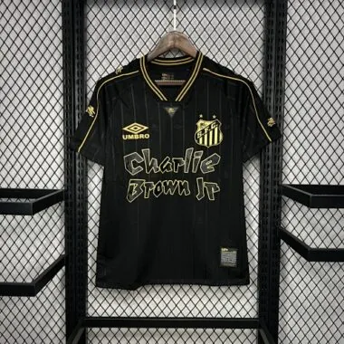 24-25 Santos Charlie Brown black gold special edition Jersey