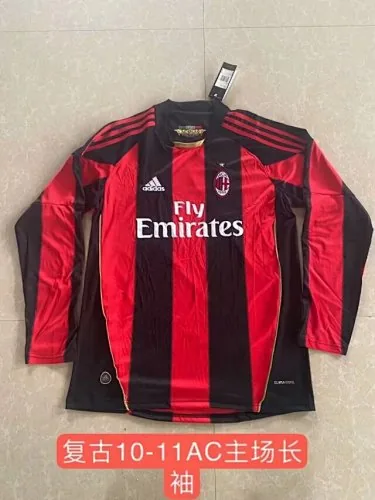 10-11 AC Milan home long sleeve retro jersey