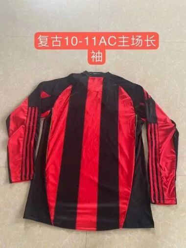 10-11 AC Milan home long sleeve retro jersey
