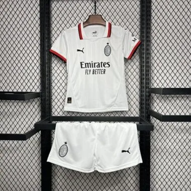 24-25 AC Milan Away white kid kit