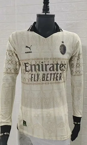 24-25 AC Milan & pleasures white long sleeve