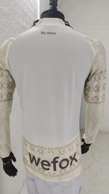 24-25 AC Milan ＆ pleasures white long sleeve