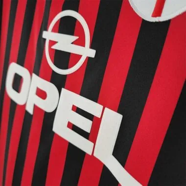 Camiseta de manga larga del AC Milan (local) de la temporada 99-00