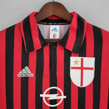 Camiseta de manga larga del AC Milan (local) de la temporada 99-00