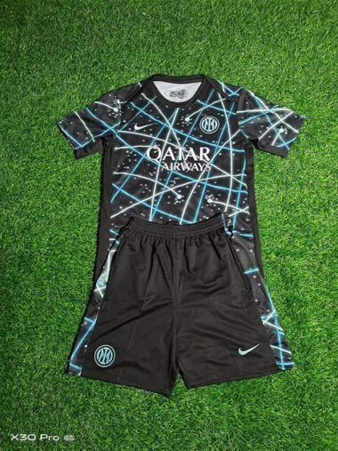 Survêtement d'entraînement noir et bleu de l'Inter Milan (25-26)