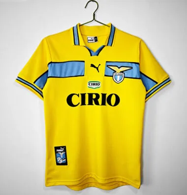 98-99 Lazio yellow retro jersey