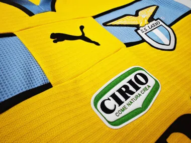 98-99 Lazio yellow retro jersey