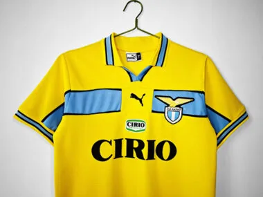 98-99 Lazio yellow retro jersey