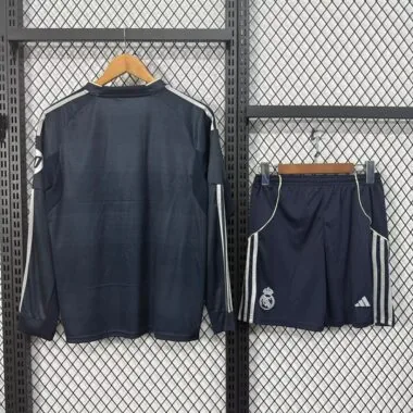 25-26 Real Madrid Away Long Sleeve Kid Kit