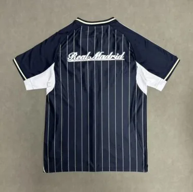 25-26 Real Madrid Dark Blue baseball Jersey