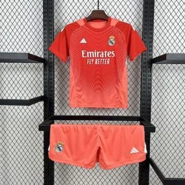 25-26 Real Madrid Red Goalkeeper kid kit